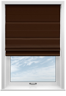 Faux Suede, Dark Chocolate - Roman Blind